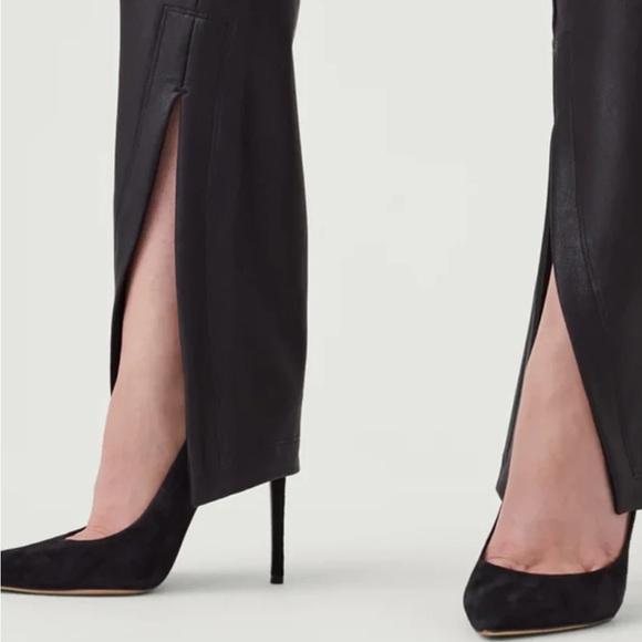 NWOT Spanx Leather-Like Front Slit Legging Black Tall - Picture 5 of 12